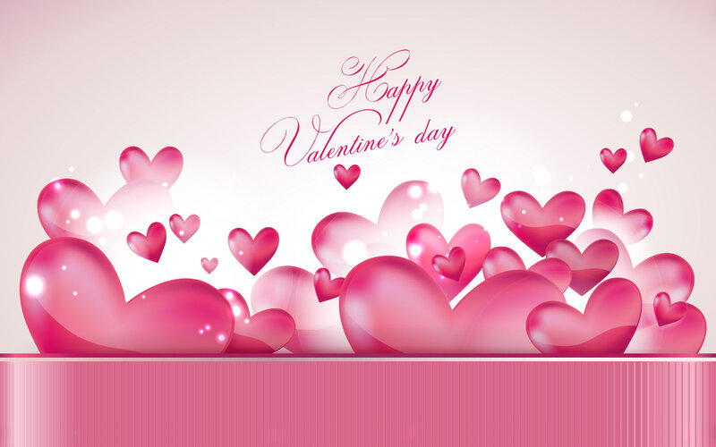 Pink Hearts and Text