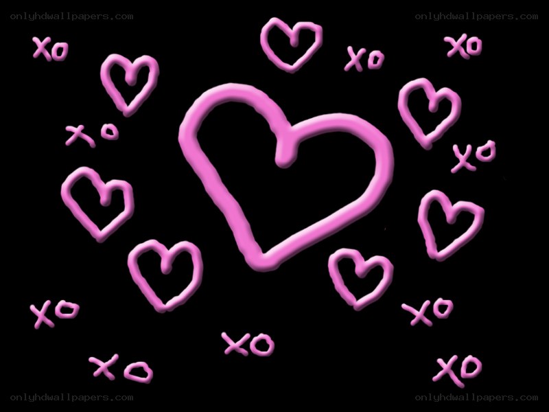 pink hearts and xos