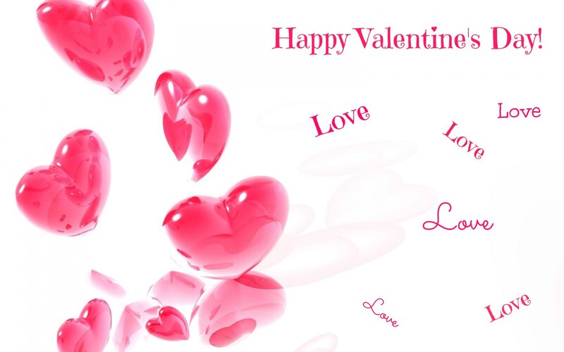 Pink Hearts Floating