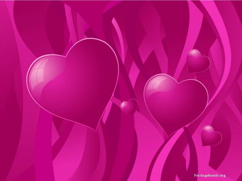 Pink Hearts on Abstract Background — Magenta