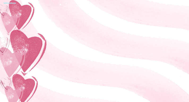 pink hearts on watercolor background