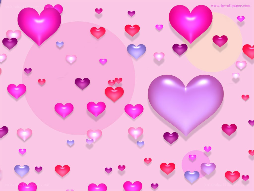 pink hearts wallpaper