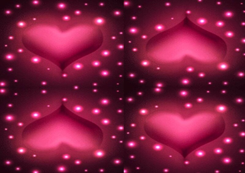 Pink Hearts with Sparkles — Romantic, Digital Art