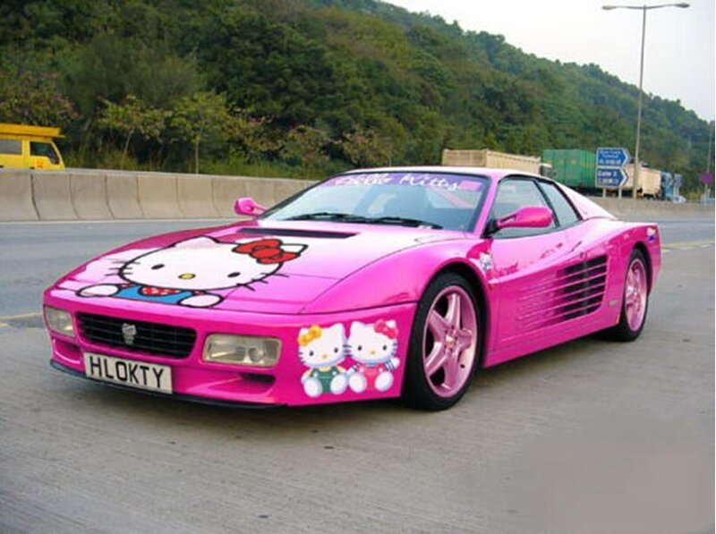 Pink Hello Kitty Car
