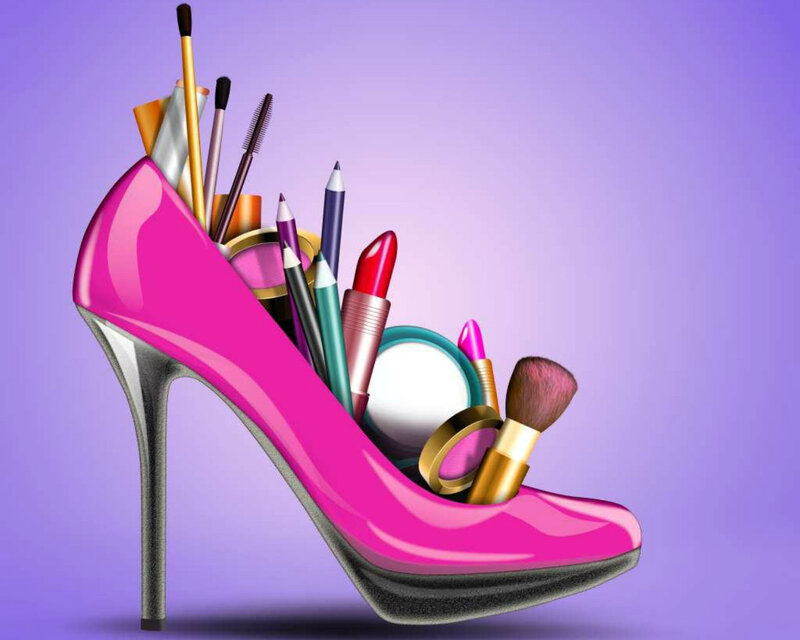 Pink High-heeled Shoe — Playful