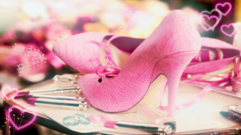 Pink High-heeled Shoes — Dreamy