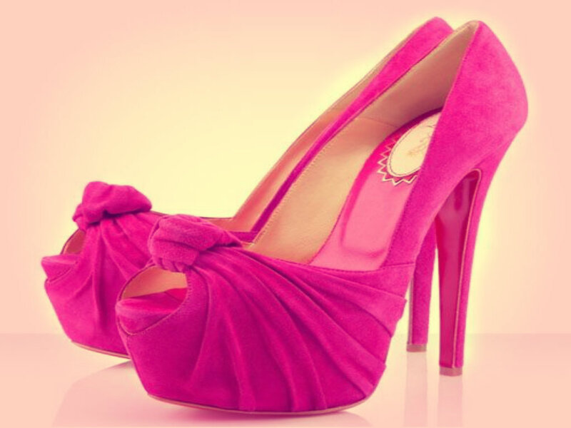Pink High-heeled Shoes — Vibrant