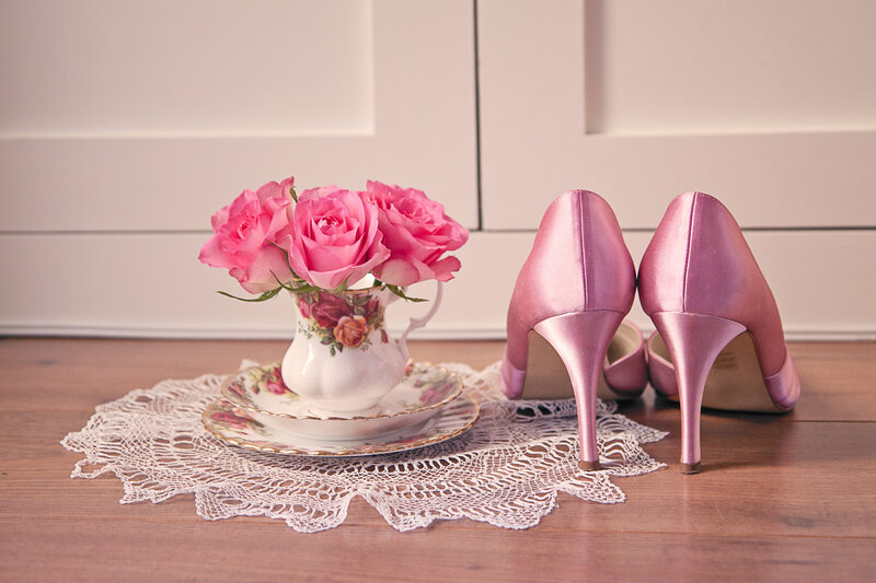 Pink High Heels and Roses