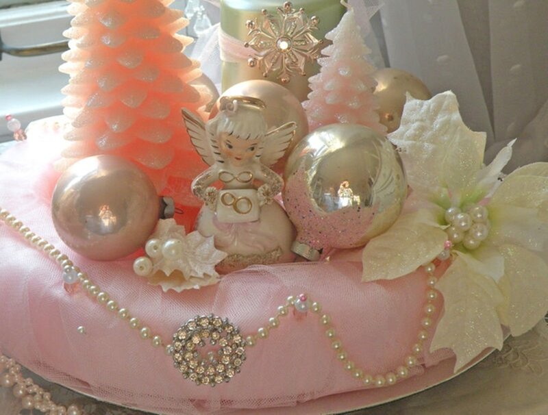 Pink Holiday Centerpiece