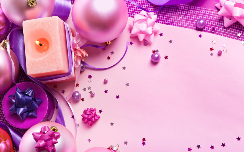 Pink Holiday Decorations