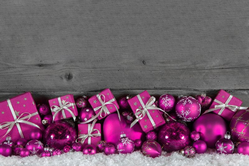 Pink Holiday Ornaments