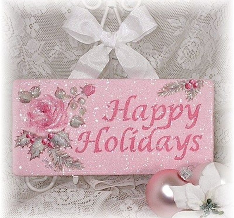 Pink Holiday Sign