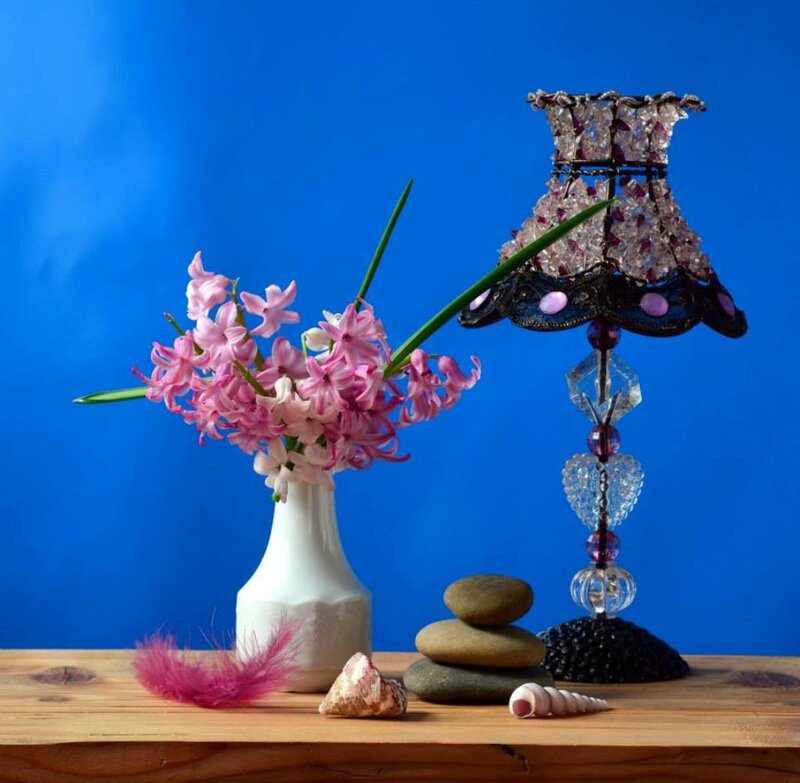 Pink Hyacinth Flowers — Blue, Calm