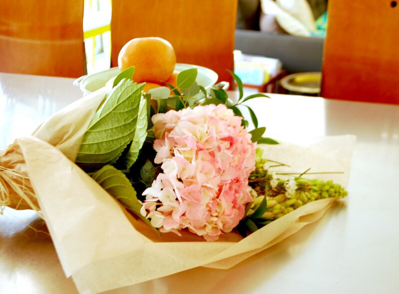 Pink Hydrangea Bouquet — Calm, Morning