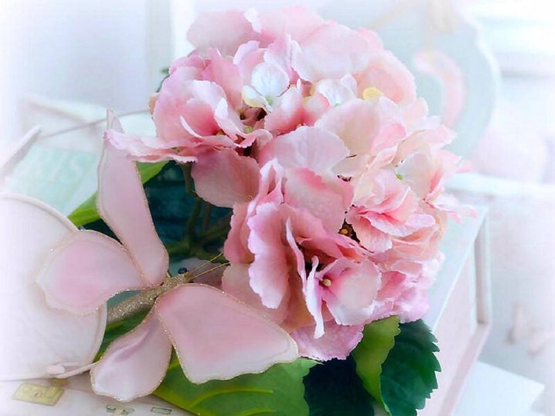 Pink Hydrangea Bouquet — Serene, Photograph