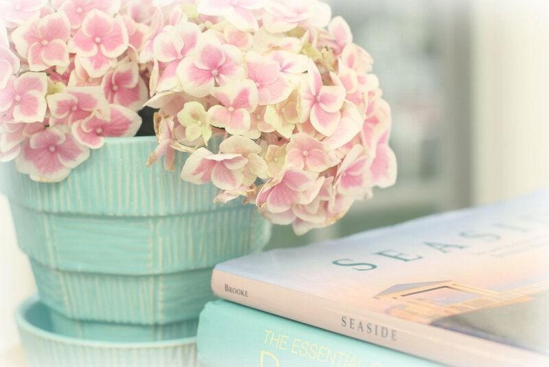 Pink Hydrangea Flowers — Serene, Photograph, Book
