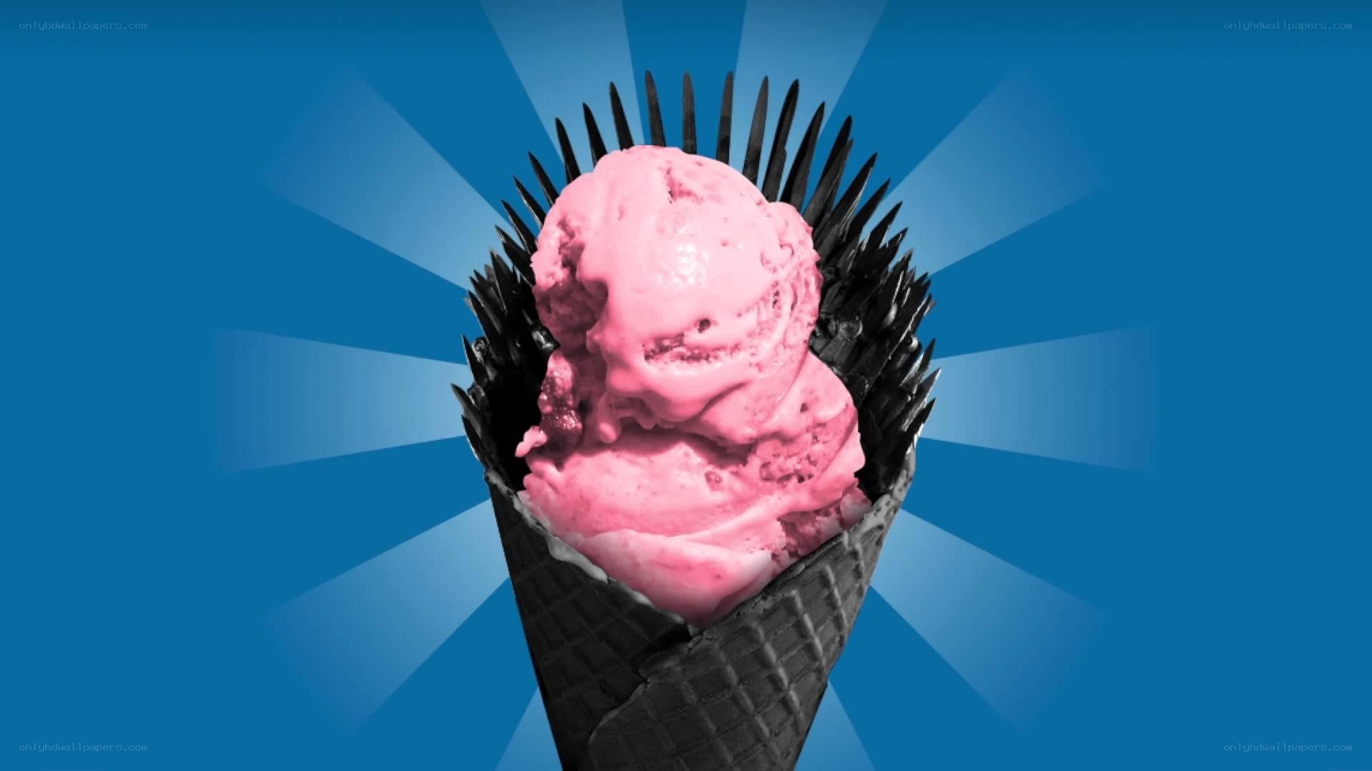 pink ice cream cone
