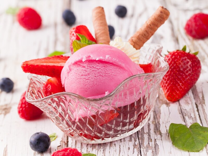 Pink Ice Cream Sundae