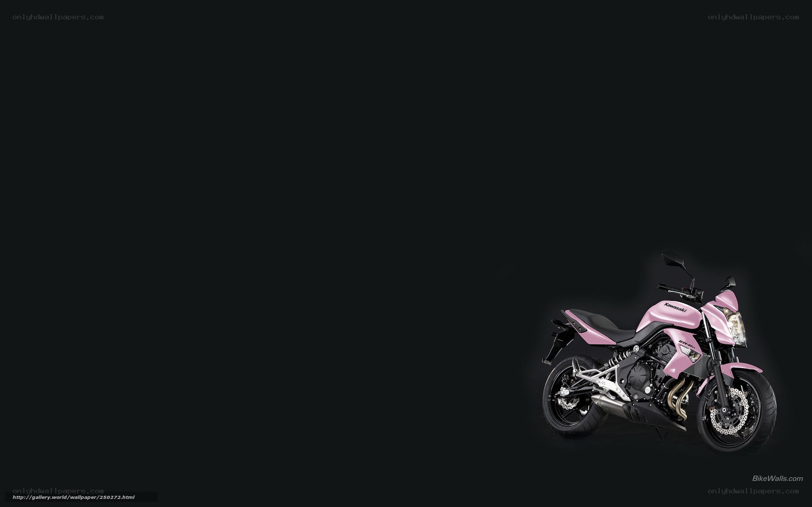 pink kawasaki motorcycle