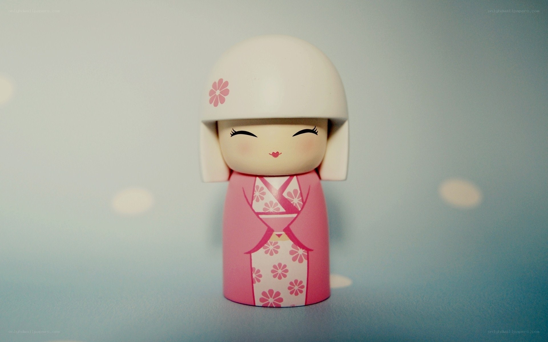 pink kimono kokeshi doll