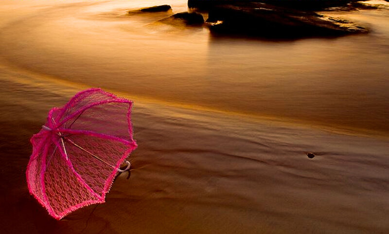 Pink Lace Umbrella