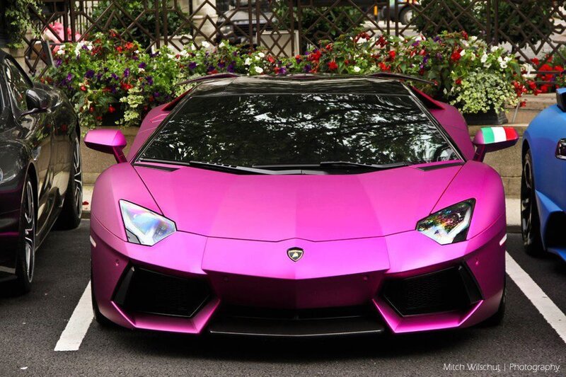 Pink Lamborghini Aventador