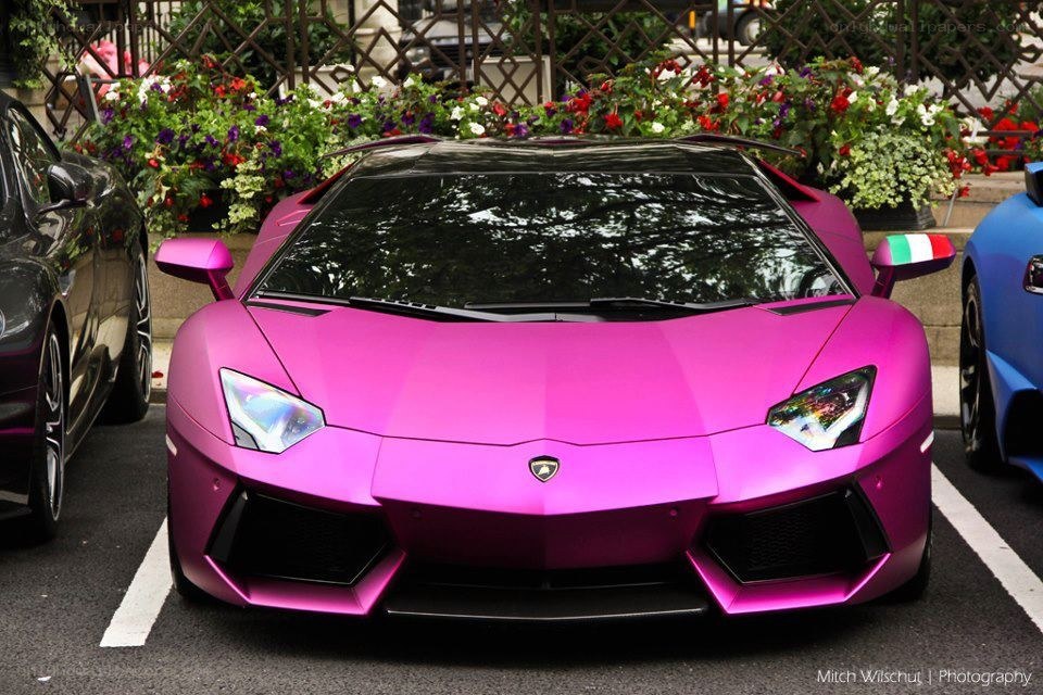 Pink Lamborghini Aventador