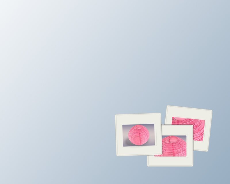 Pink lanterns in photo frames