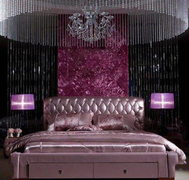 Pink Leather Bed