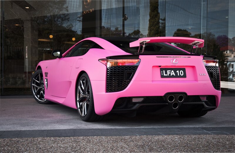 Pink Lexus LFA sports car