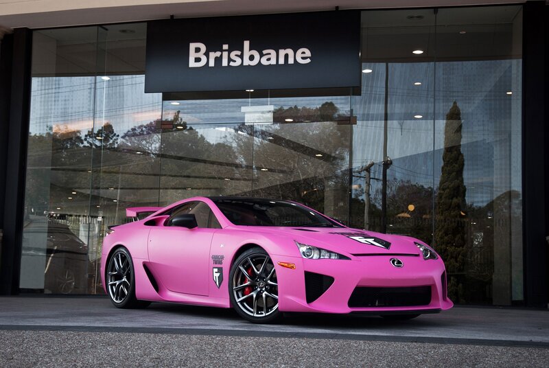 Pink Lexus LFA sports car