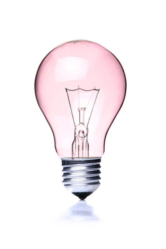 pink light bulb