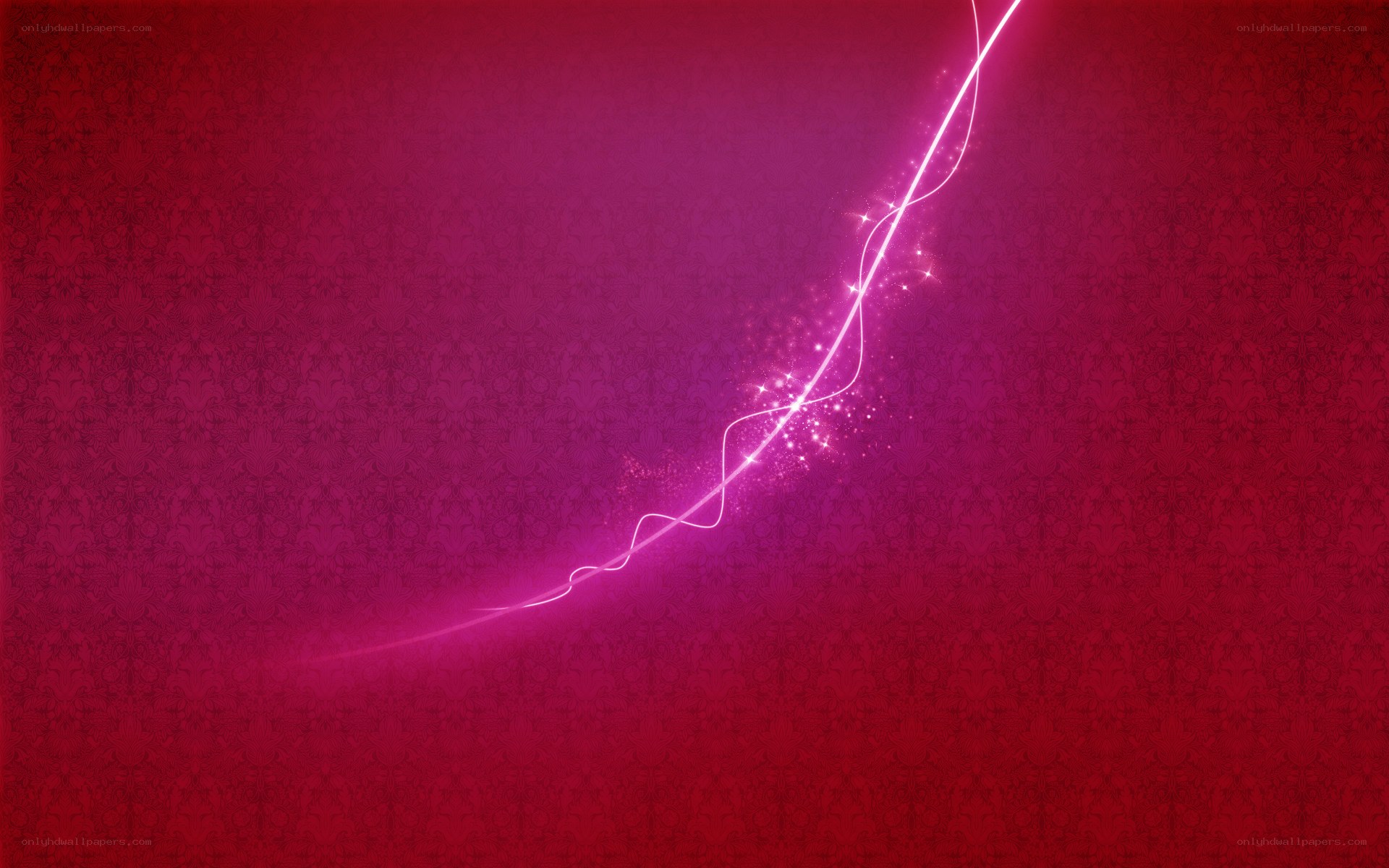 pink light wave on patterned background