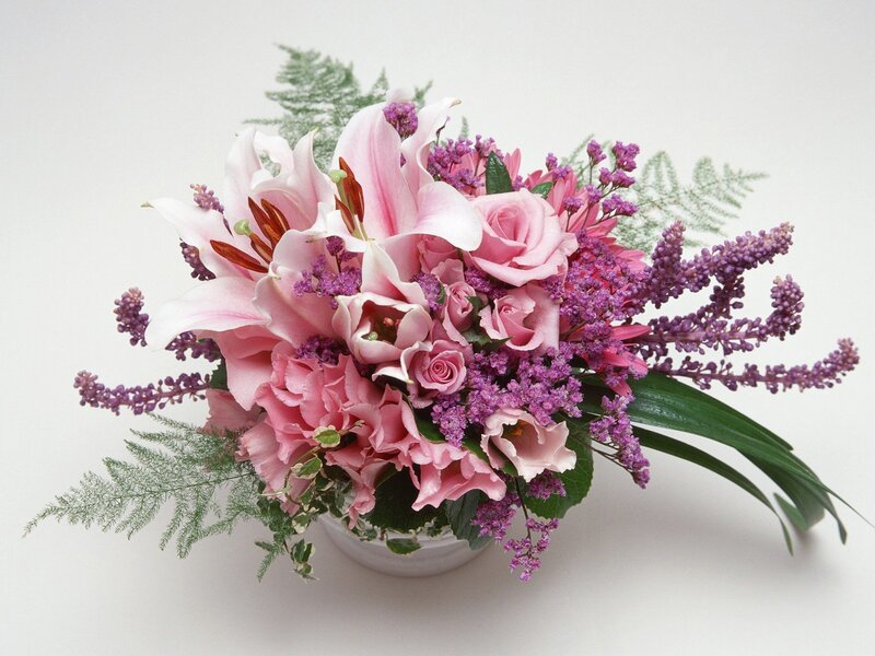 Pink Lily Bouquet — Calm, Photograph