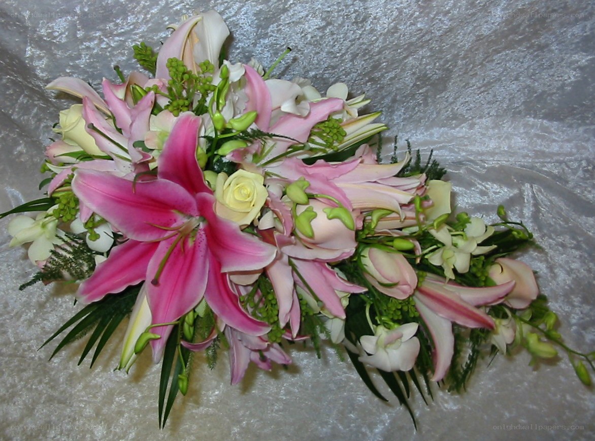 pink lily bouquet