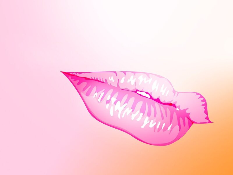 pink lips illustration