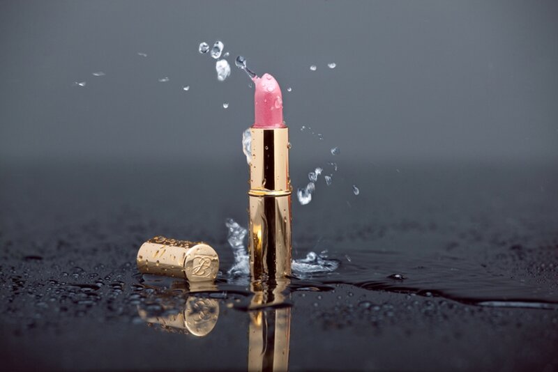 Pink Lipstick in Water