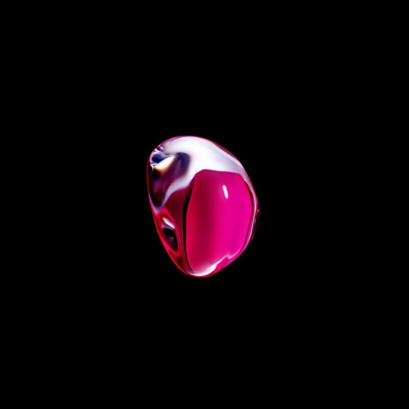 Pink Liquid Droplet — Minimalist