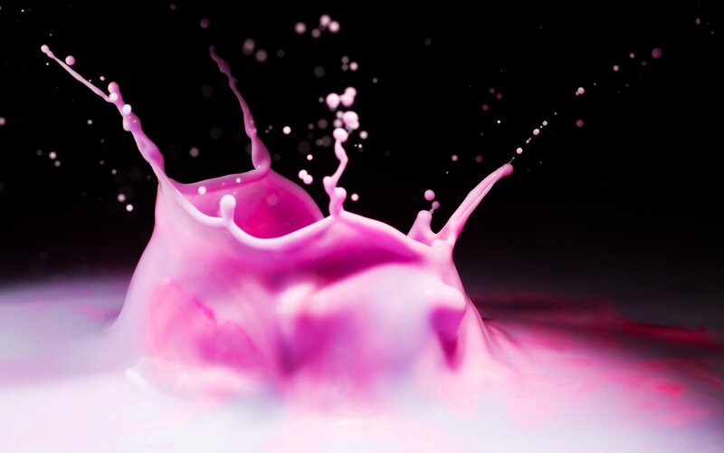Pink liquid splash