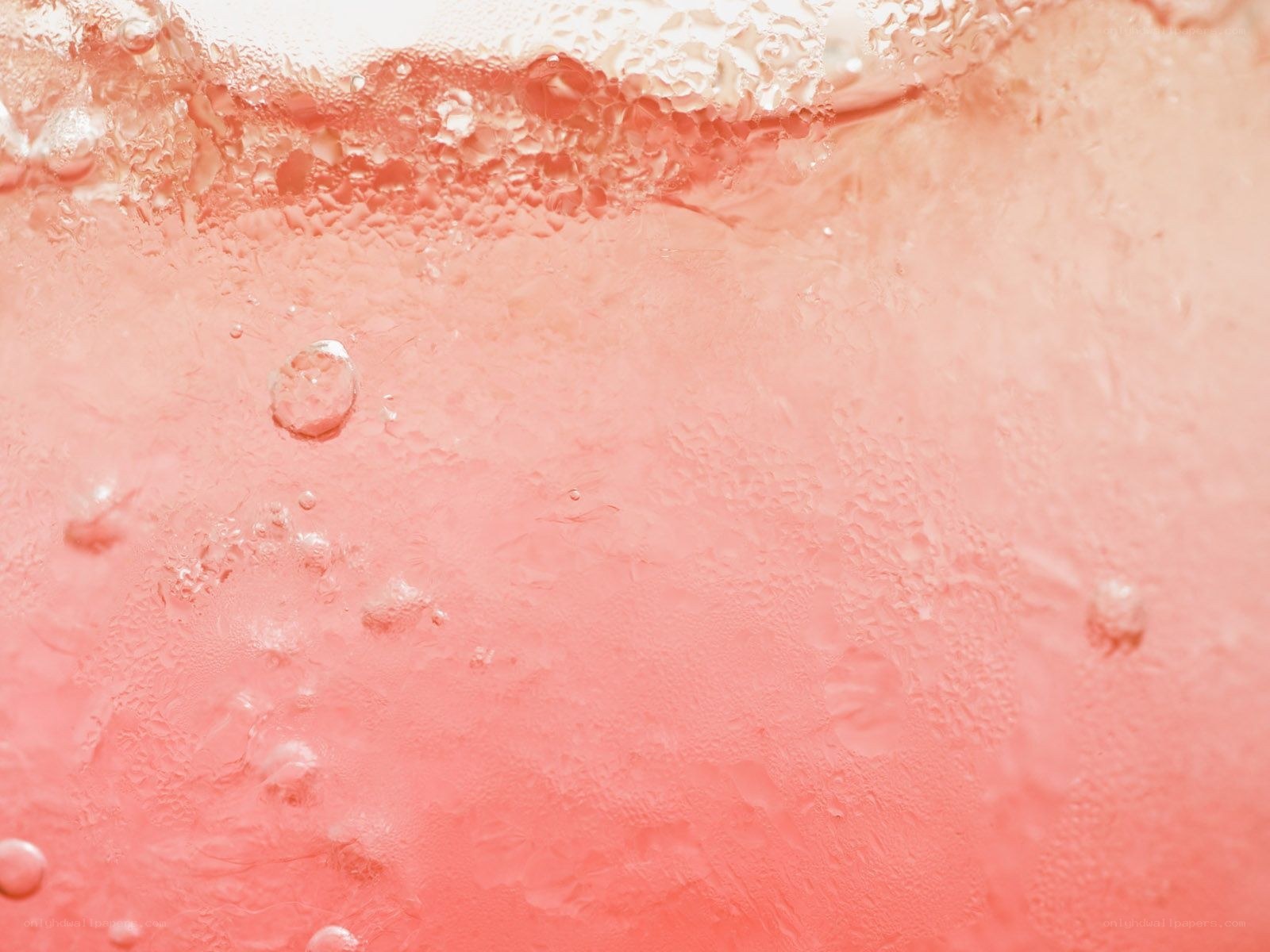 pink liquid with bubbles