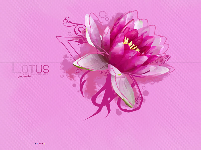 Pink Lotus Flower — Calm, Digital Art