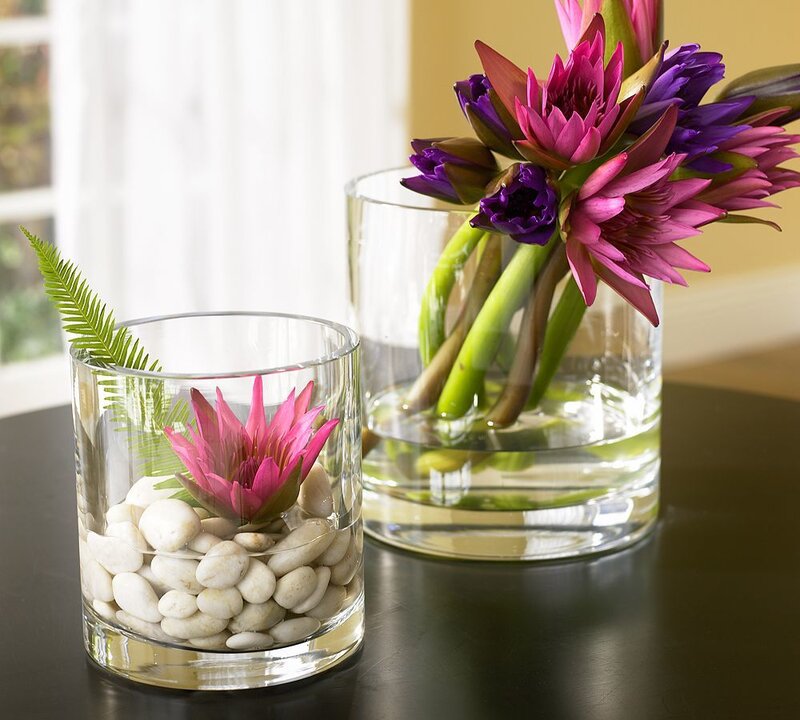 Pink Lotus Flowers in Vases