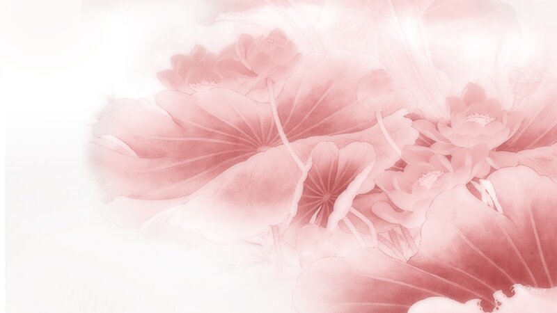 Pink Lotus Flowers — Serene, Painting