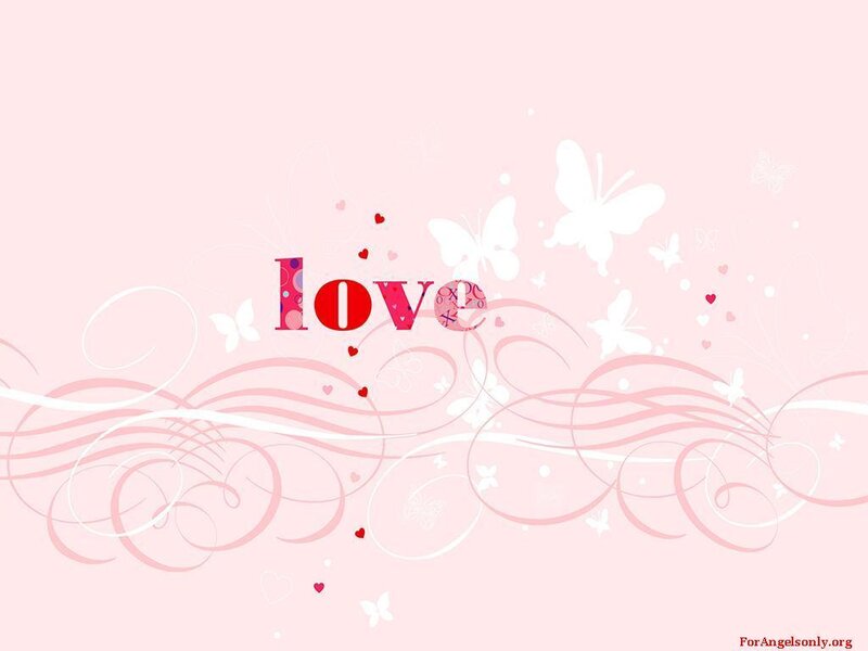 pink love design with butterflies