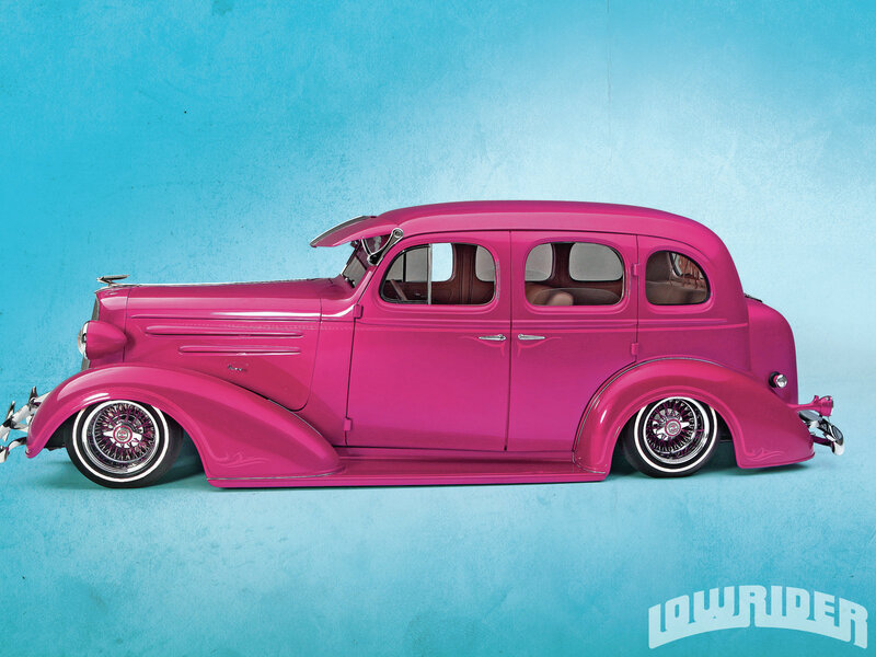 Pink Lowrider Car