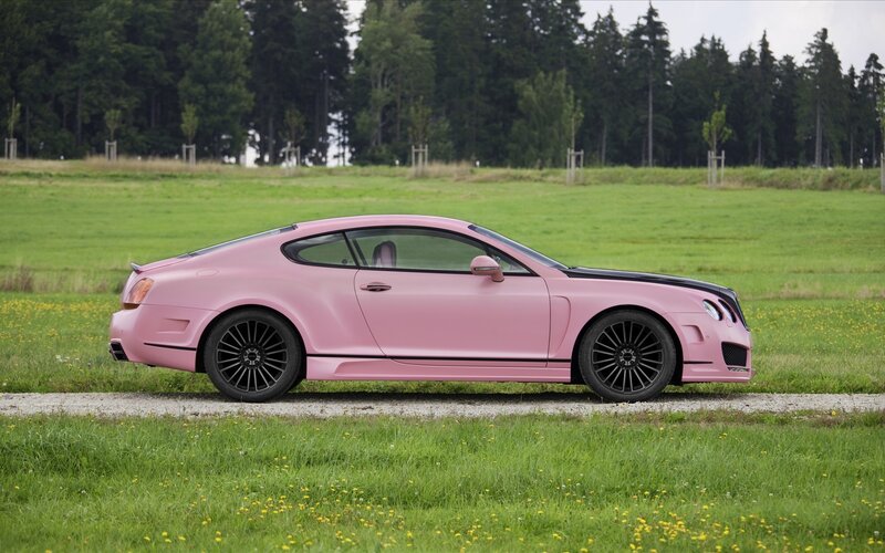 Pink luxury sports car
