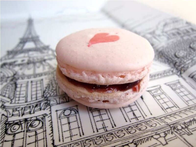 Pink Macaron with Jam