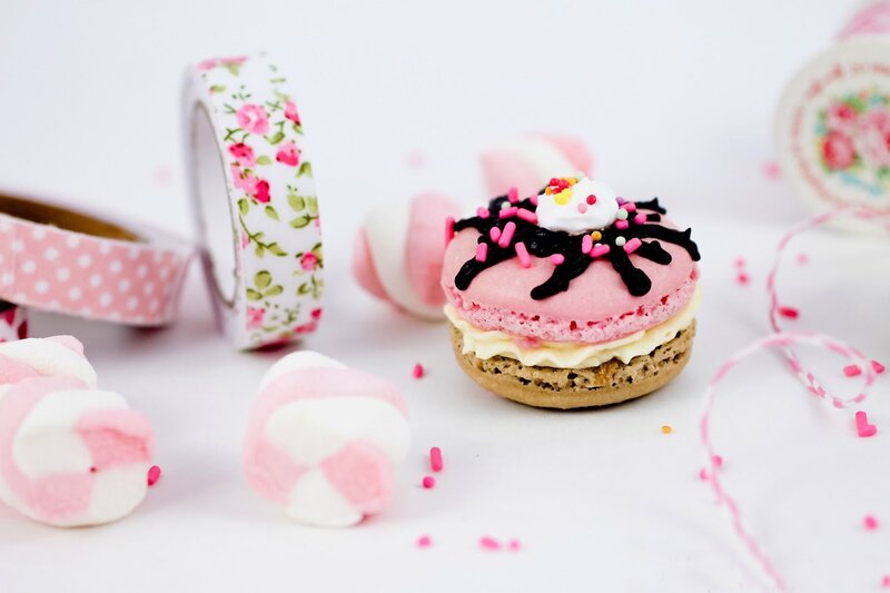 Pink Macaron with Sprinkles