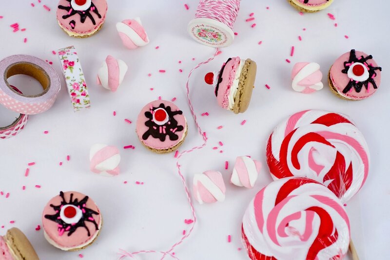 Pink Macarons and Lollipops