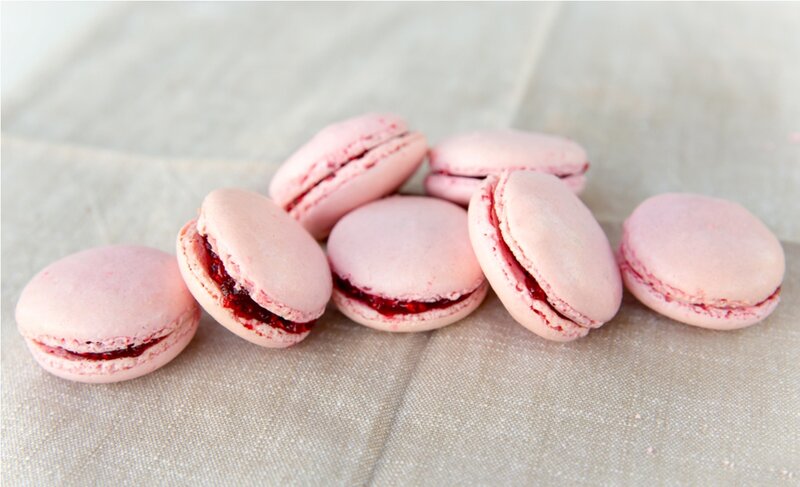 Pink Macarons with Jam — Calm